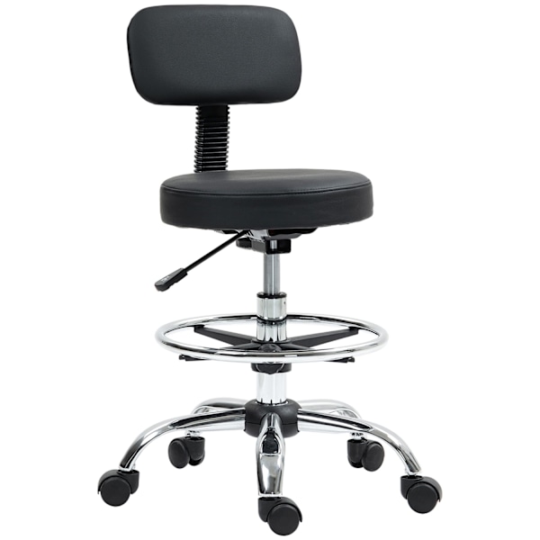Rootz Ergonomic Office Chair - Compact Swivel Chair - Höjd justerbar stol - Vattentät läder - 52 cm x 52 cm x 78-92 cm