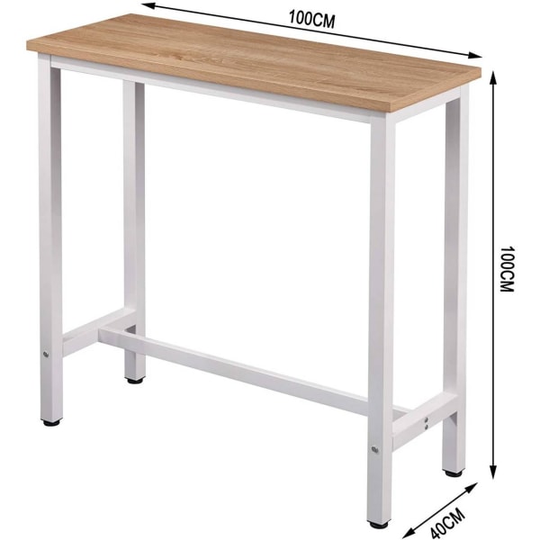 Rootz Modern Barbord - Pubbord - Högt bord - Robust järnstomme - Reptålig - Vattenavvisande - 40cm x 100cm x 100cm