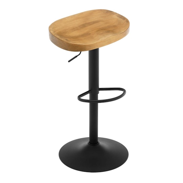 Rootz Barstolsset i trä - Vridbara pallar - Köksstolar - Furu - Vridbar sits - Justerbar i höjdled - 41,5 cm x (60-81 cm) x 31,5 cm