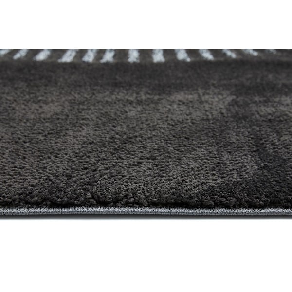 Rootz -mattan - Hög -låg strukturmatta - Anthracite Mat - Stain Resistant - Mjuk känsla - 230 cm x 160 cm x 2,1 cm