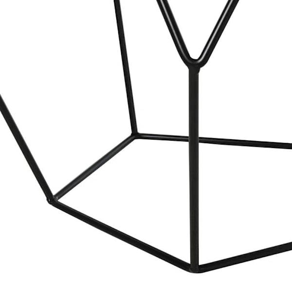Rootz Hexagonal Side Table - Coffee Table - Nesting Table - Bedside Table -  Living Room - Bedroom - Black - L51 x B51 x H44 cm