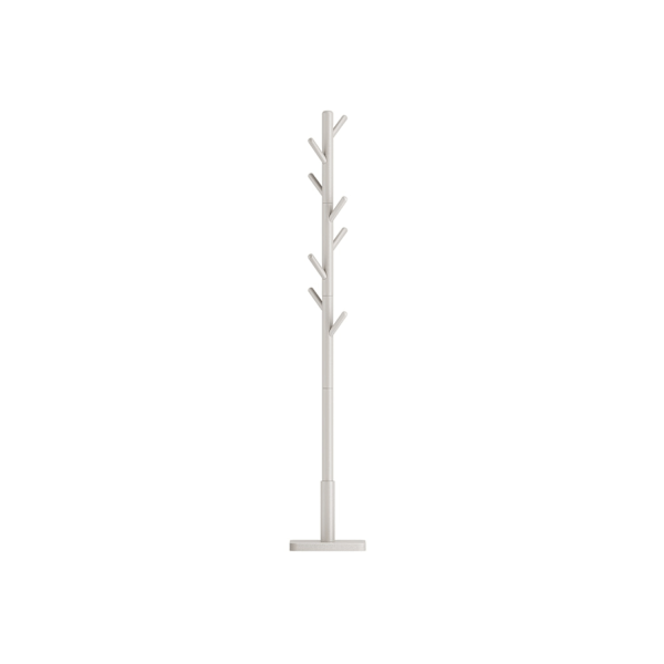 Rootz Rubber Wood Coat Stand - Cappuccino Dye - Garderobe Stand - Holdbar bøjle - 30x30x175 cm