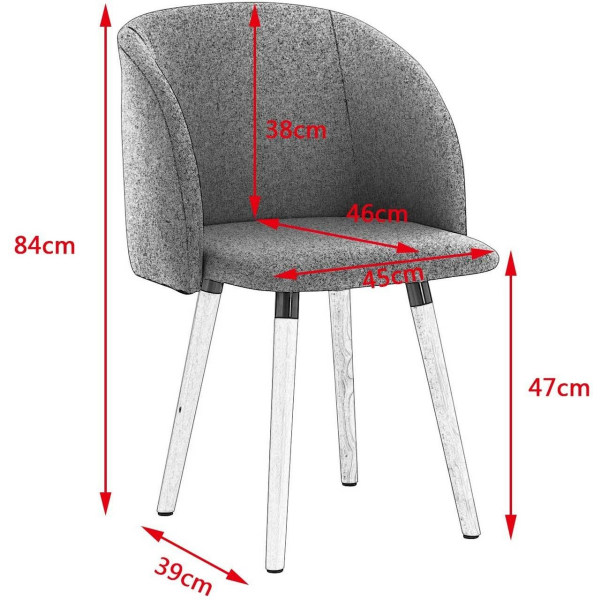 Rootz Ergonomic Dining Chair - Velvet Chair - Komfortable siddepladser - Rygsøjlestøtte, Holdbar konstruktion, Alsidig stil - 45cm x 46cm x 84cm