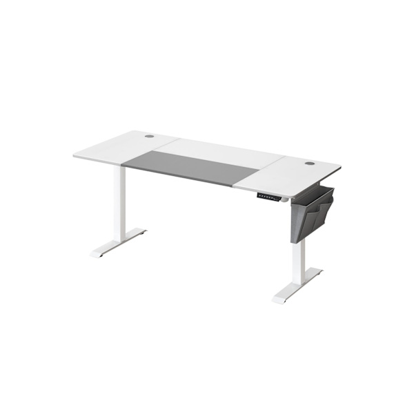 Rootz elektrisk stående skrivebord - Sit Stand Skrivebord - Justerbart skrivebord - Spånplade og stål - 70cm x 160cm x (72-120)cm - White-Dove Grey