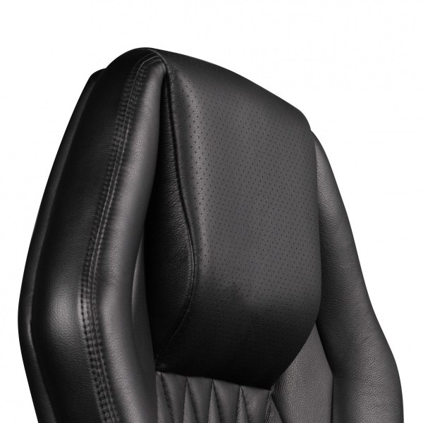 Rootz Executive Chair - Kontorsstol - Äkta läder - Armstöd i aluminium - Ergonomisk design - Andas - 126cm x 70cm x 70cm