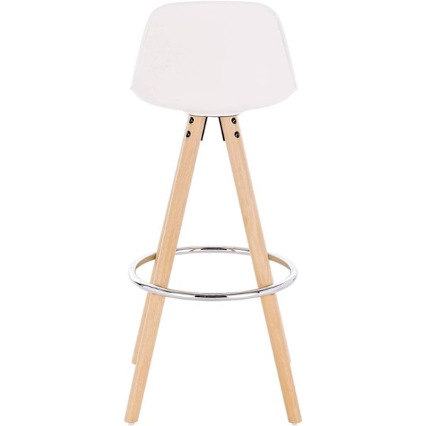 Rootz Barpall - Frukostpall - Kökspall - Imiterat läder - 38,5 cm x 33 cm x 96,5 cm - Förkromat fotstöd - Ergonomisk design