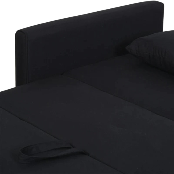 Rootz 2-sits bäddsoffa - Konvertibel bäddsoffa - Modern tyg Loveseat soffa med 2 kuddar - Dold förvaring för vardagsrummet - Gästrum - Mörkgrå - 152W
