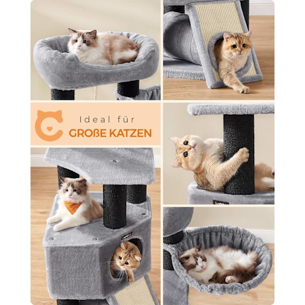 Rootz skrapstolpe - Kattträd - Kitty Condo - Sisalstolpar - Stabil bas - 50cm x 50cm x 141cm