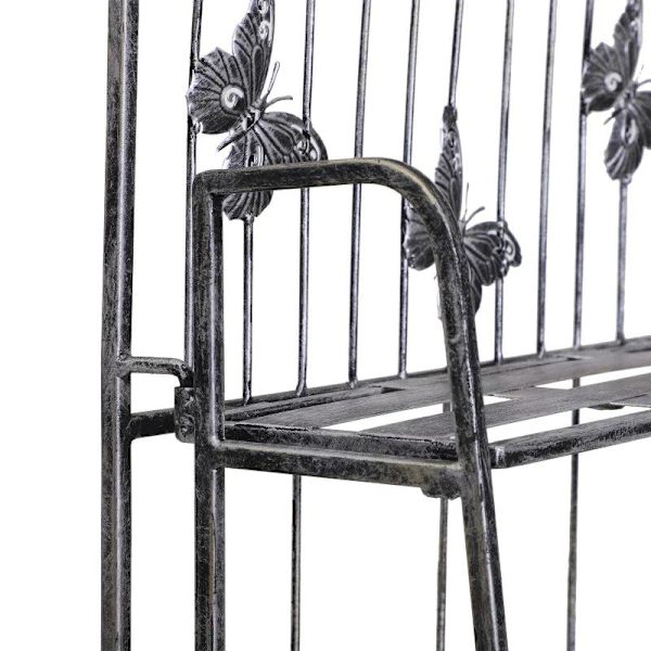 Rootz Plantehylde - Plantestativ - Blomsterhylde - Blomsterstativ - Blomsterstige - Havehylde - Metal - Sølv/Grå - 44Lx25Bx96H cm