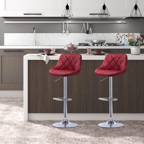 Rootz justerbar barstol i konstläder - bänkstol - vridbar sits - höjdjusterbar, 360° rotation, ergonomisk komfort - 84cm till 106cm x 38cm x 35cm
