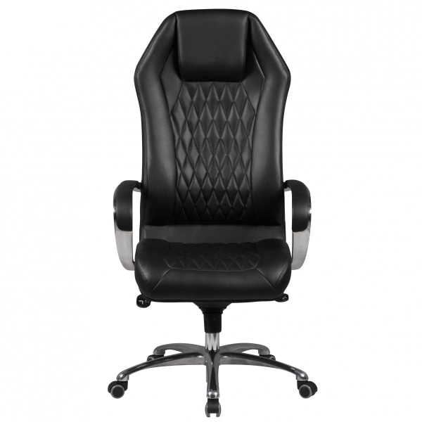 Rootz Executive Chair - Kontorsstol - Äkta läder - Armstöd i aluminium - Ergonomisk design - Andas - 126cm x 70cm x 70cm