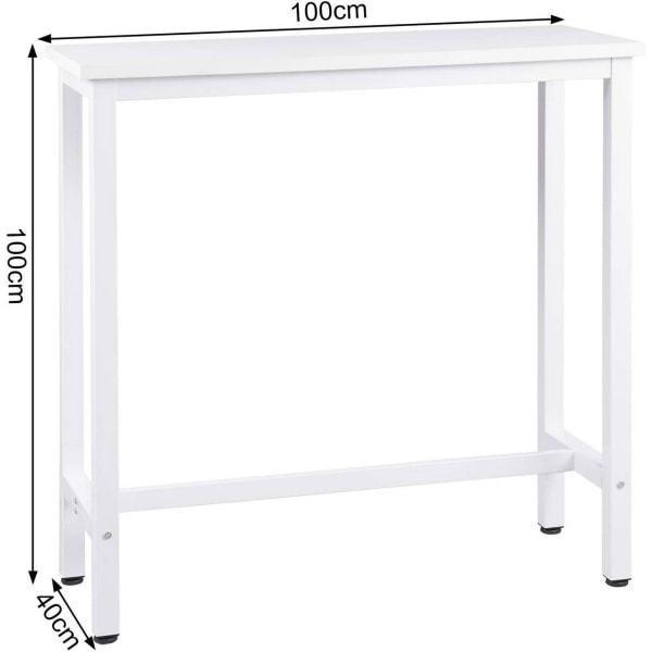 Rootz Modern Bar Table - Konsolbord - Spisebord - Robust jernstel - Ridsefast - Vandafvisende - 40cm x 100cm x 100cm