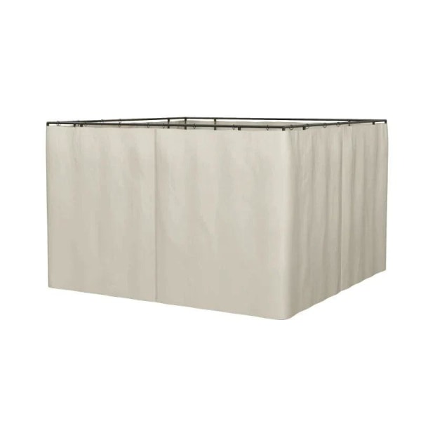 Rootz sidepaneler - 4 sidepaneler til lysthus med kroge - Festtelt - Dobbeltsidet lynlås - Polyester - Beige - 352 x 205 cm