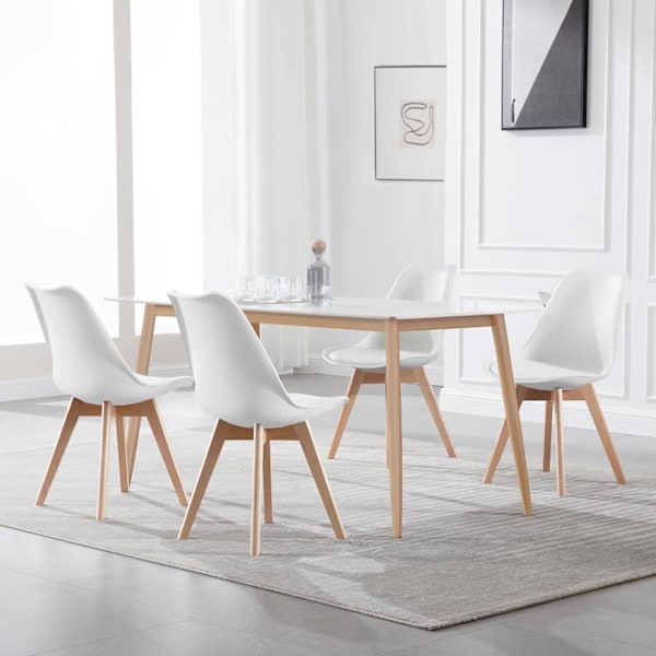 Rootz matstol - Ergonomisk stol - Bekväma sittplatser - Högdensitetsskum - Stabil - Golvsäker - Enkel montering - 82 cm x 48 cm x 40,5 cm