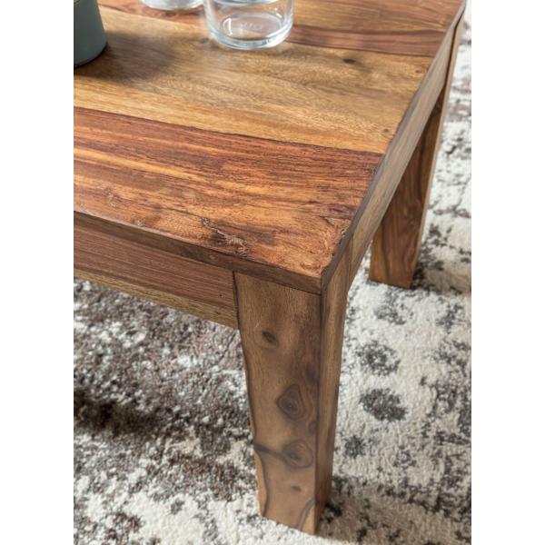 Rootz Solid Wood Soffbord - Vardagsrumsbord - Sheesham Wood - Handgjorda - Unik design - 45cm x 40cm x 45cm