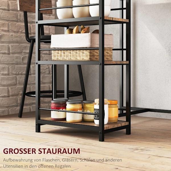 Rootz 3 -delat ätuppsättning med barbord - Small Kitchen Set - Space Saving Dining - Extra förvaring, 90 x 50 x 90,5 cm bord, 36 x 47 x 91 cm stolar