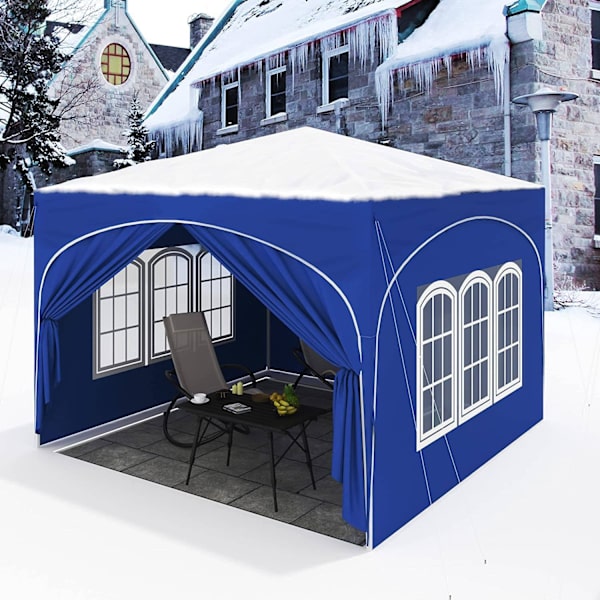 Rootz Ultimate Outdoor Gazebo - Säänkestävä paviljonki - Perheteltta - Vahva teräsrakenne - UV-suoja - Helppo asennus - 3x3m