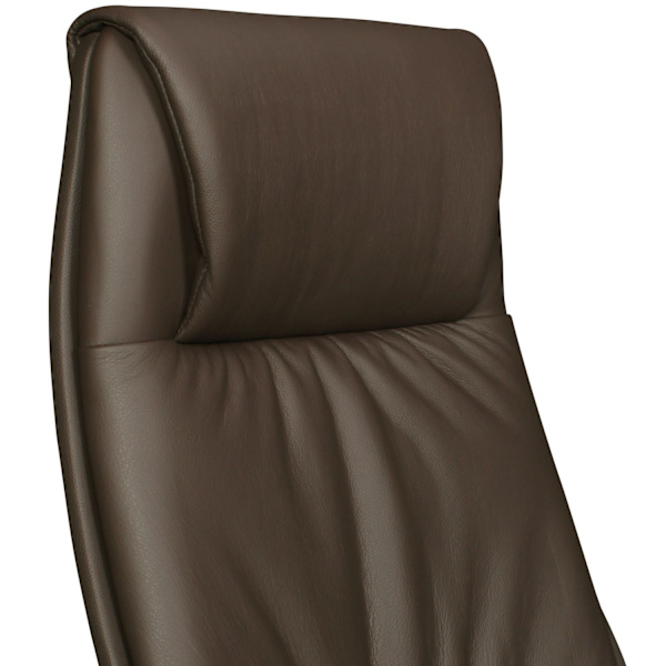 Rootz XXL Executive Chair - Kontorsstol - Äkta läder Stol - Bekvämt brett ryggstöd - Justerbar 3-stegs synkron mekanism - Anti-Shock funktion - 58cm x