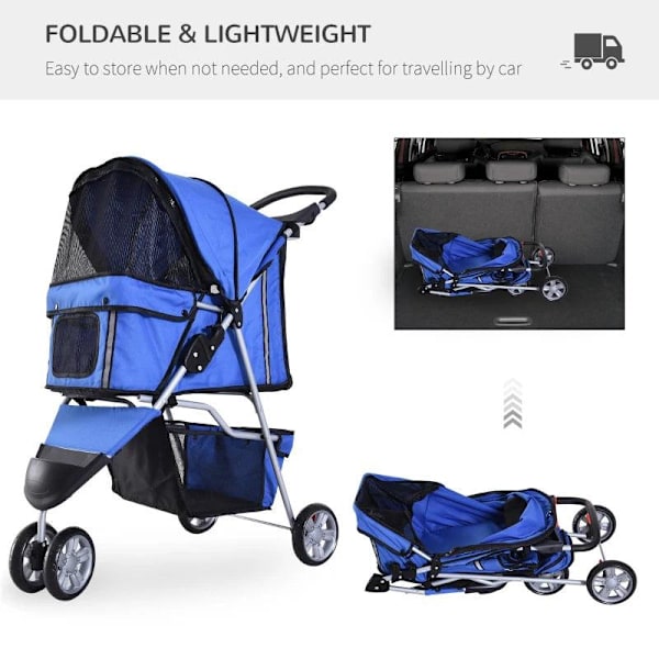 Rootz Hundevogn - Blå - Stof, Nylon', Jern - 29,53 cm x 17,72 cm x 38,19 cm