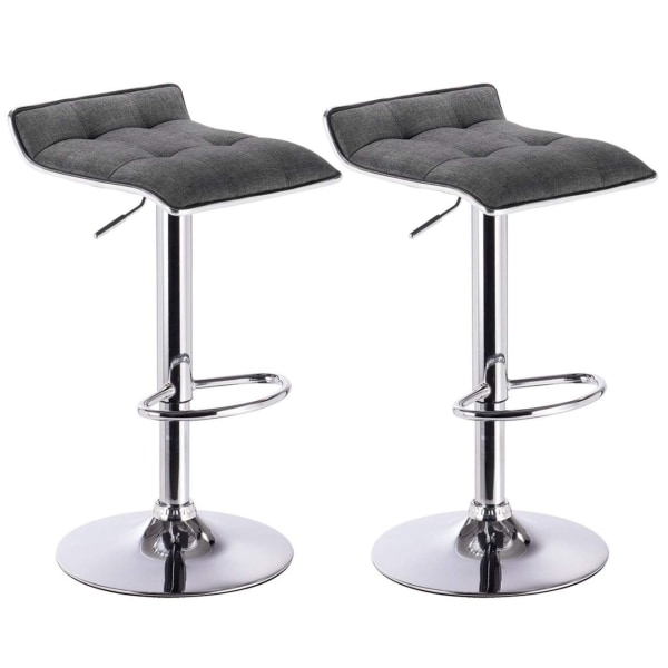 Rootz sæt med 2 linned barstole - Justerbare bordskamler - Dreje