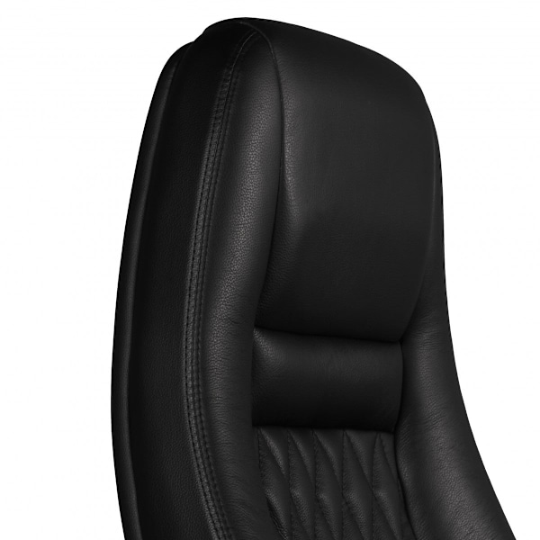 Rootz Executive Chair - Äkta läder - Diamantdesign - Aluminiumbas - Ergonomiska kontroller - Svankstöd - 120 kg Lastkapacitet - 120-130 cm x 68 cm x 5