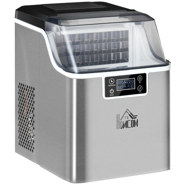 Rootz Ice Cube Machine - Ice Cube Dispenser - Ismaskin - Iskubmaskin med 3,2 l vattentank - Silver - 25,2L x 36W x 37,1H cm