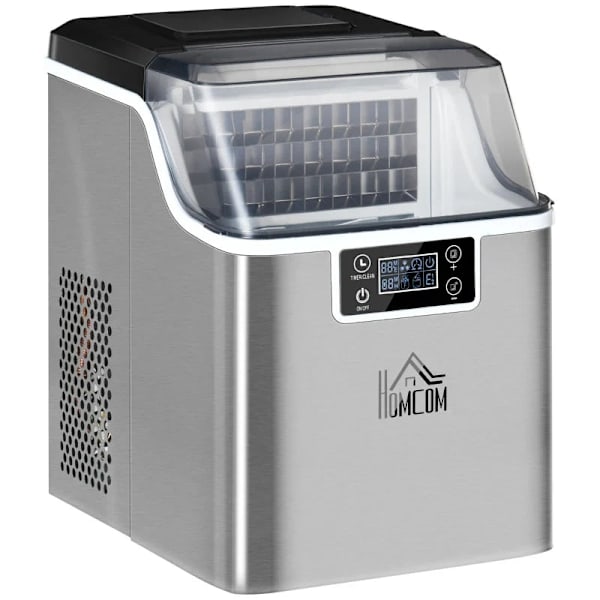 Rootz Ice Cube Machine - Jääpalojen annostelija - Jääpalakone - Jääpalakone 3,2 litran vesisäiliöllä - Hopea - 25,2L x 36W x 37,1K cm