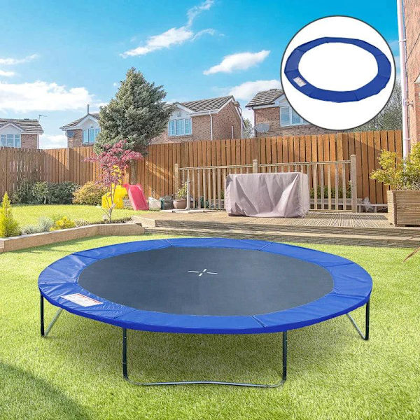 Rootz Trampolin Edge Cover - Trampolin Pad - Safety Pad - Foam Vaddering - Blå