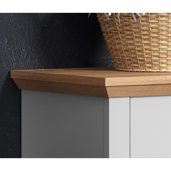 Rootz Wall Cupboard - Stylish Hanging Cabinet with Adjustable Door and Shelf - Grey Oak - 46x73x24 cm