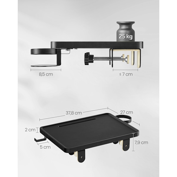 Rootz Bamboo Sängbricka - Sängbord - Frukost i sängbricka - Naturträ - Lättvikts - Bärbar - 27cm x 37,8cm x 7,9cm