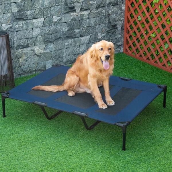 Rootz Hundeseng - Hundeseng - Katteseng - Dyreseng - Soveplads - Blå/sort - 122cm x 92cm x 23cm