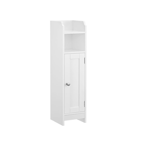 Rootz White Badeværelsesskab - Opbevaringsorganisator - MDF-møbler - Kompakt design - Anti-Tip-enhed - Nem montering - 18cm x 20cm x 80cm