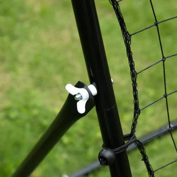 Rootz Rebounder - Football Rebounder - Kickback Goal Rebound Wall Net - Metallrör + PE-tyg - Svart - 96 x 80 x 96 cm