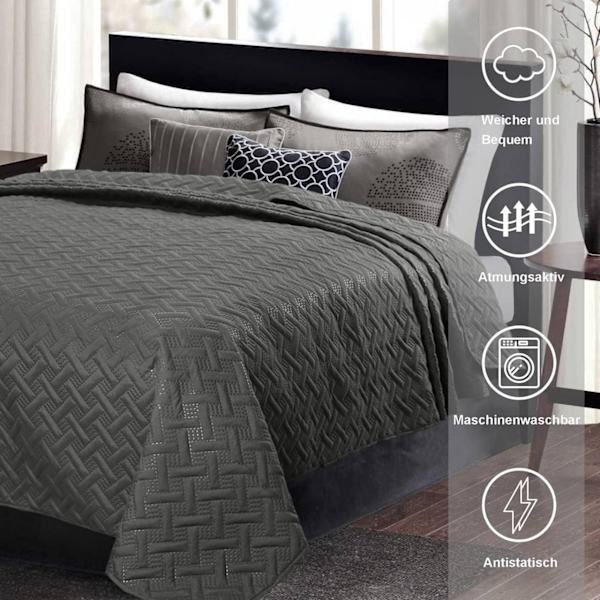 Rootz Geometric Sengetæppe - Dynebetræk - Vendbar dyne - 100 % mikrofiber - Moderne design - 170 cm x 210 cm, 220 cm x 240 cm, 240 cm x 260 cm