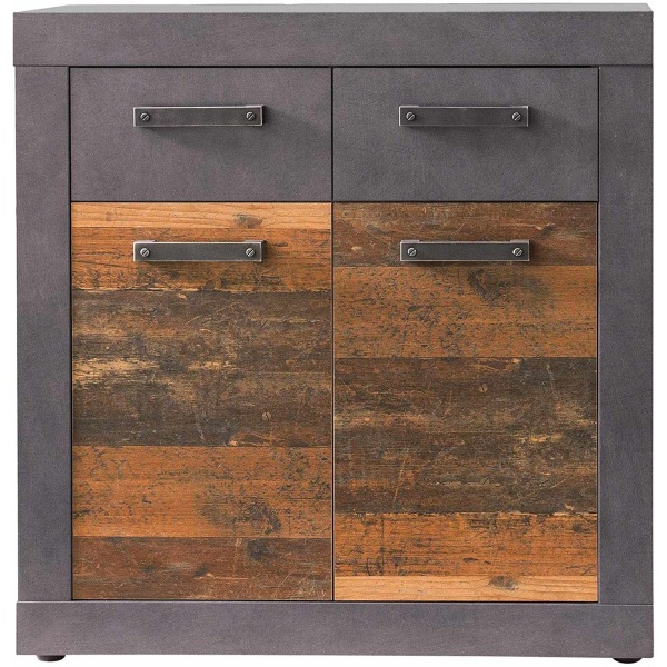 Rootz Sideboard - Förvaringsskåp - Brun och Svart - 82 x 86 x 37 cm