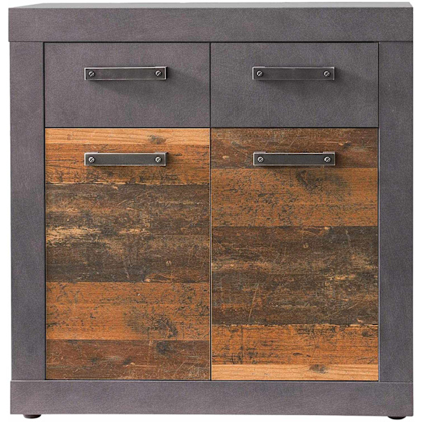 Rootz skænk - Opbevaringsskab - Brun og sort - 82 x 86 x 37 cm