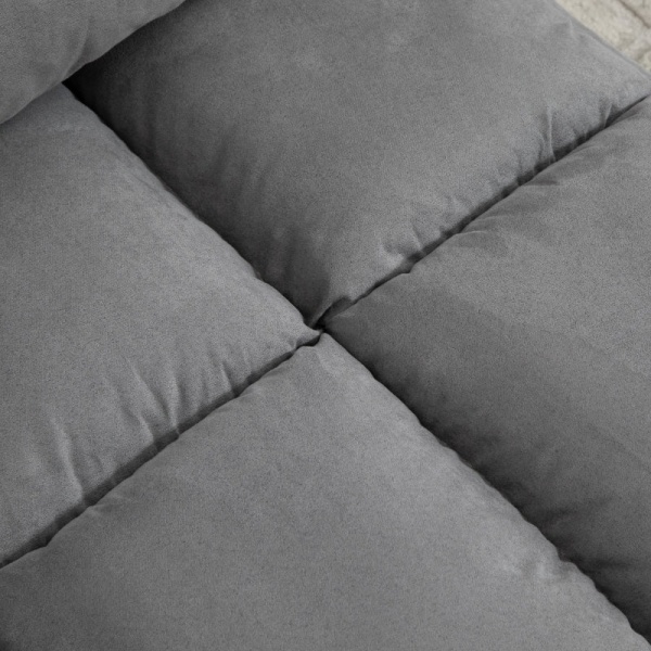 Rootz 2-i-1-gulvstolseng - Justerbart ryglæn - Sovesofa - Høj komfort - Holdbar stålramme - 102L x 73W x 53H cm (Sofa) / 102L x 167W x 11H cm (Senge)
