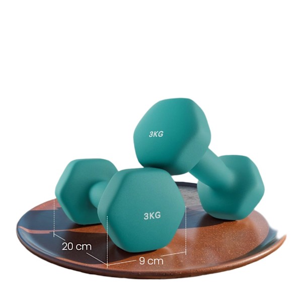 Rootz 2 set hantel - fria vikter - styrketräning - hållbart gjutjärn - 20 cm x 9 cm
