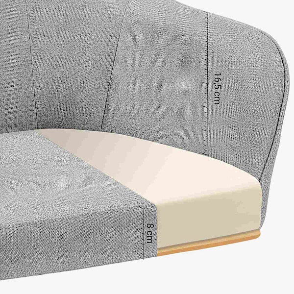 Rootz Højdejusterbar kontorstol - Skrivebordsstol - Ergonomisk stol - Åndbar overflade - Moderne design - PU-hjul - Lysegrå - Stålramme - 65cm x 69cm