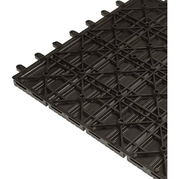 Rootz WPC Click Tiles - Utomhusgolv - Sammankopplade kakel - Hållbar, enkel installation, lågt underhåll - 30cm x 30cm x 2cm