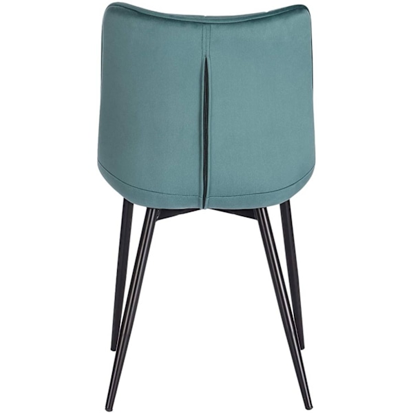 Rootz Set med 4 matstolar - Sammetsstolar - Turkos metallstolar - Slitstark & ​​Ergonomisk - Mångsidig design - 46 x 40,5 cm Sitsstorlek
