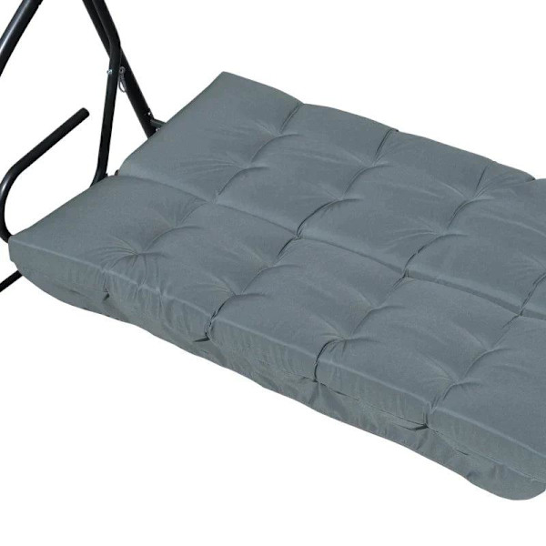 Rootz sædehynde - Hyndesæt - Stolehynde - Gyngepude - Hyndesæde - Havegyngepude - Rygpude Sidepude - Mørkegrå - 170L x 100W x 8H cm