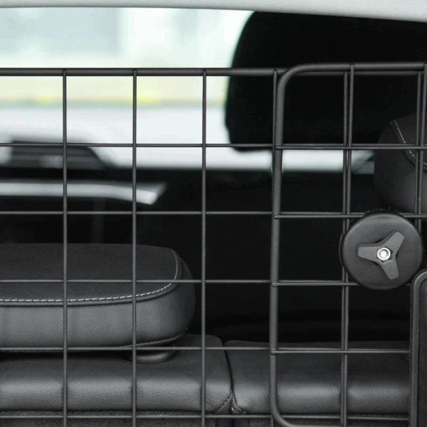 Rootz Dog Guard - Bil Universal Trunk Guard - Dog Guard Divider - Justerbar - Metall - Svart - (90-120) x 40,5 cm