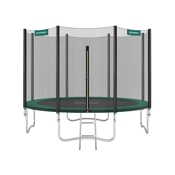 Rootz Trampolin - Udendørstrampolin - Børnetrampolin - Minitrampolin - Trampolinpark - Hoppetrampolin - Sort/grøn - 366 cm