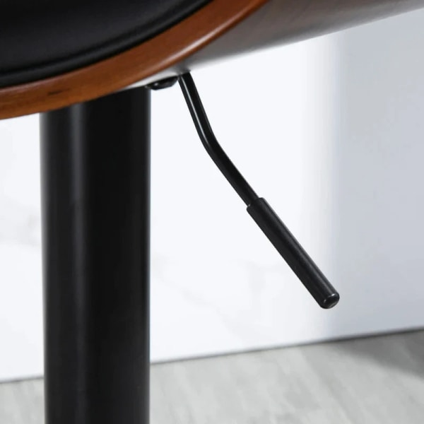 Rootz Barpall Set - Justerbar i höjdled - Vridbar konstläder - Stålram - Svart - 53 x 50,5 x 112,5 cm