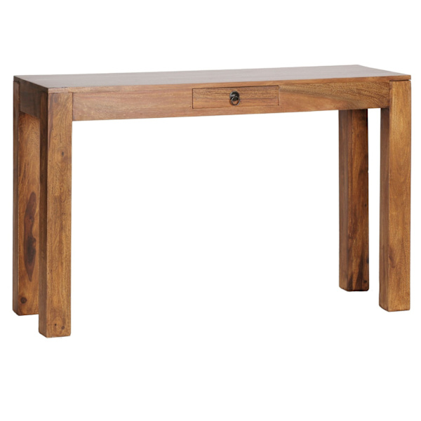 Rootz Solid Office Bord - Moderne skrivebord - Bureau - Håndlavet - Robuste ben - Sheesham Wood - 118cm x 40cm x 76cm