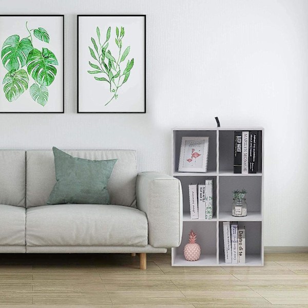 Rootz reol - terninghylde - stående hylde - E1 trækvalitet - pladsbesparende - 29 x 59,8 x 59,6 cm