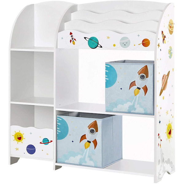 Rootz Toy Organizer - Butikslegetøj - Børneværelsesskab - Hvid - 93 x 30 x 100 cm