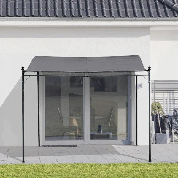 Rootz Gazebo - Pergola Gazebo - Gazebo Baldakintelt - Metal - Polyester - Grå - 297x297cm