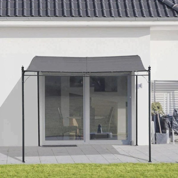 Rootz Gazebo - Pergola Gazebo - Gazebo Canopy-tält - Metall - Polyester - Grå - 297x297cm